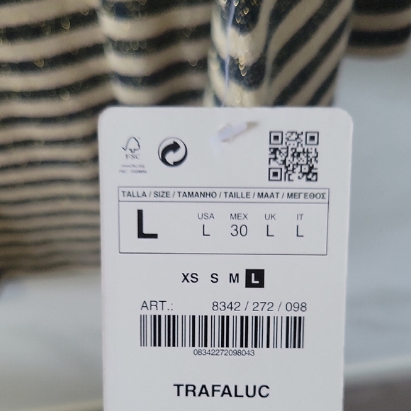 Striped Black and Gold Dress - Picture 4 of 4